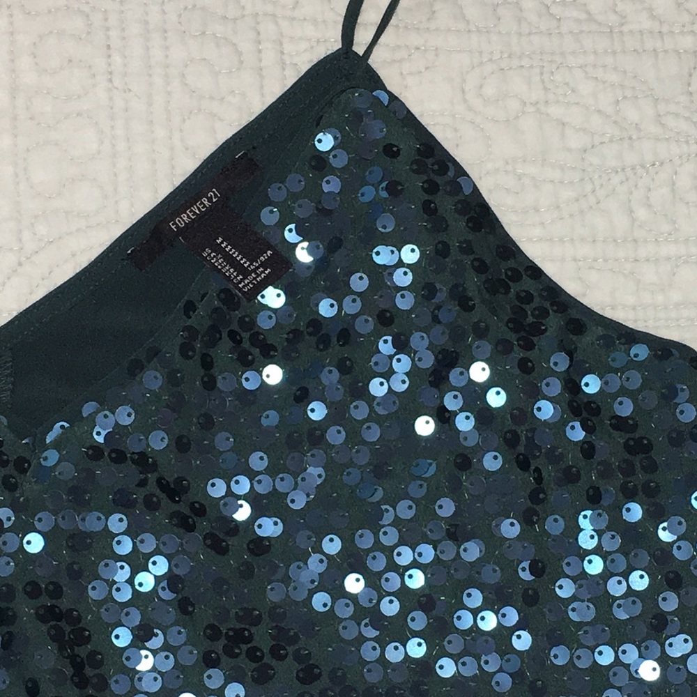 Green Sequin Top